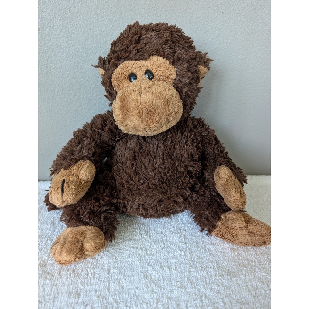 TY Classic Bungle Monkey Chimp Buddy Curly Brown Plush Stuffed Animal Bean